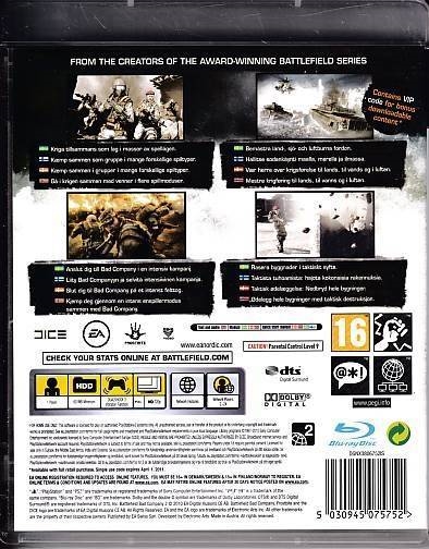 Battlefield Bad Company 2 - PS3 (B Grade) (Genbrug)